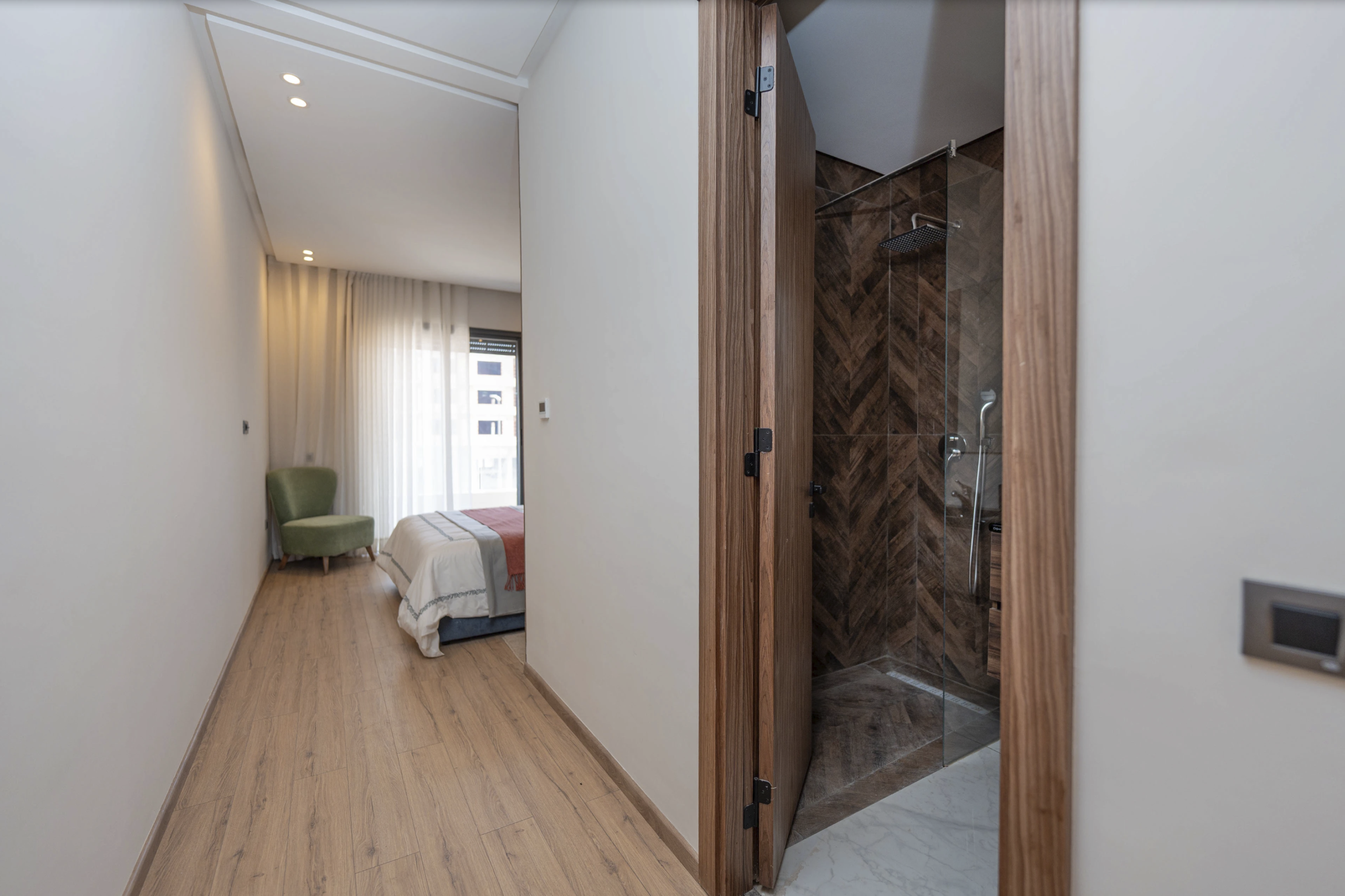 Premium Wood Wardrobe and Seating